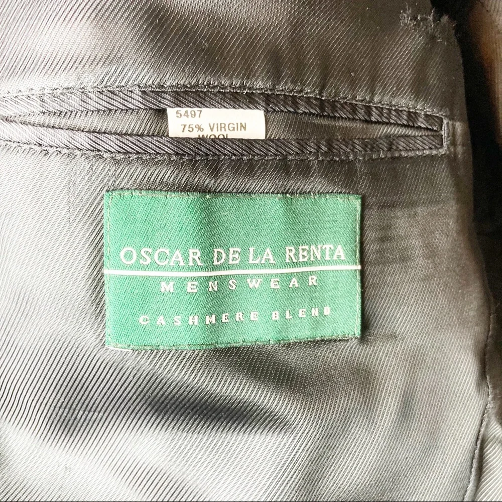 Oscar De La Renta Menswear Cashmere Black Blazer